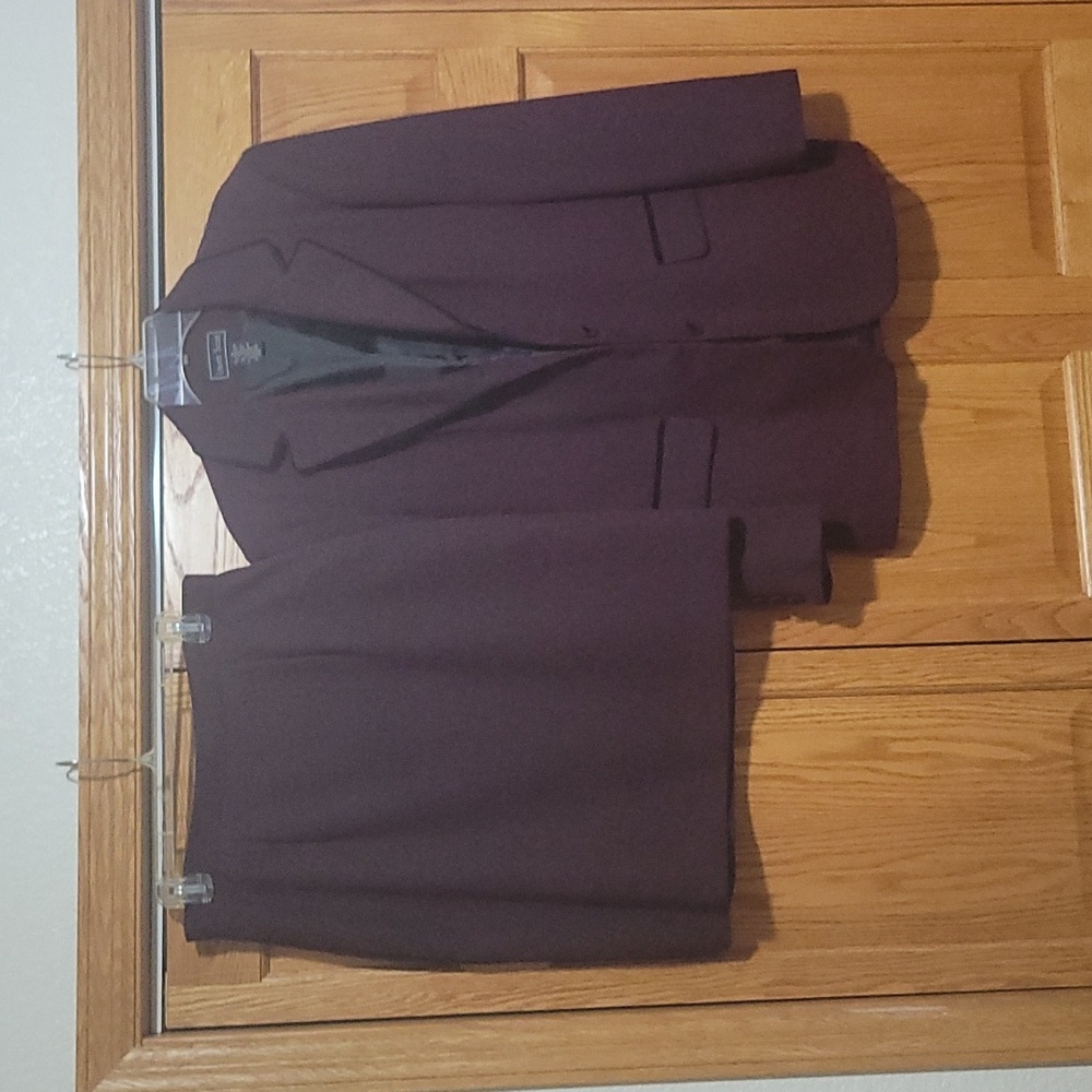 Matching suit jacket and skirt